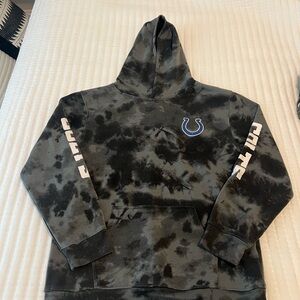 Kids Black Tie-Dye Colts Hoodie